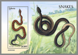 LIBERIA 2023 MNH Snakes Schlangen S/S II – IMPERFORATED – DHQ2421 - Slangen