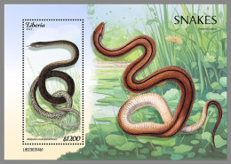 LIBERIA 2023 MNH Snakes Schlangen S/S I – IMPERFORATED – DHQ2421 - Serpenti