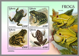 LIBERIA 2023 MNH Frogs Frösche M/S – IMPERFORATED – DHQ2421 - Frogs