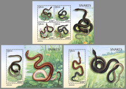 LIBERIA 2023 MNH Snakes Schlangen M/S+2S/S – IMPERFORATED – DHQ2421 - Snakes