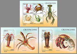 LIBERIA 2023 MNH Crustaceans Krebstiere M/S+2S/S – IMPERFORATED – DHQ2421 - Crustáceos