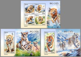 LIBERIA 2023 MNH Big Cats Raubkatzen Großkatzen M/S+2S/S – IMPERFORATED – DHQ2421 - Raubkatzen