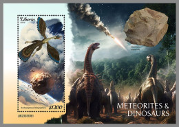 LIBERIA 2023 MNH Meteorites & Dinosaurs Meteoriten & Dinosaurier S/S I – IMPERFORATED – DHQ2421 - Préhistoriques