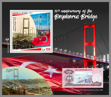 SIERRA LEONE 2023 MNH 50 Years Bosphorus Bridge S/S – IMPERFORATED – DHQ2421 - Puentes