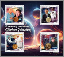 SIERRA LEONE 2023 MNH Stephen Hawking Physicist Physiker M/S – IMPERFORATED – DHQ2421 - Física