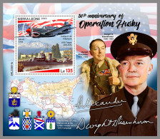 SIERRA LEONE 2023 MNH Operation Husky Invasion Of Sicily S/S – IMPERFORATED – DHQ2421 - WW2 (II Guerra Mundial)