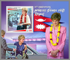 SIERRA LEONE 2023 MNH Princess Diana In Nepal Prinzessin Diana S/S – IMPERFORATED – DHQ2421 - Koniklijke Families