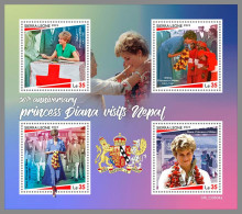 SIERRA LEONE 2023 MNH Princess Diana In Nepal M/S – IMPERFORATED – DHQ2421 - Familias Reales