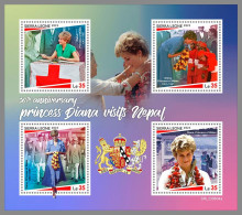 SIERRA LEONE 2023 MNH Princess Diana In Nepal Red Cross Rotes Kreuz M/S – IMPERFORATED – DHQ2421 - Croix-Rouge