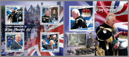 SIERRA LEONE 2023 MNH King Charles III. 2nd Coronation 2. Krönung M/S+S/S – IMPERFORATED – DHQ2421 - Royalties, Royals