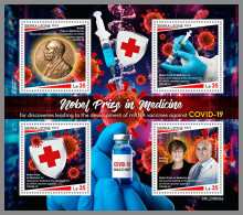 SIERRA LEONE 2023 MNH Medicine Nobel Prize Red Cross Rotes Kreuz M/S – IMPERFORATED – DHQ2421 - Red Cross