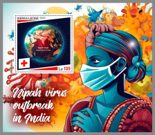 SIERRA LEONE 2023 MNH Nipah Virus  In India Red Cross Rotes Kreuz S/S – IMPERFORATED – DHQ2421 - Maladies