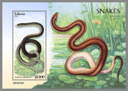 LIBERIA 2023 MNH Snakes Schlangen S/S I – OFFICIAL ISSUE – DHQ2421 - Serpents