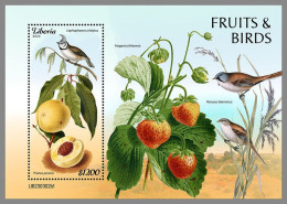 LIBERIA 2023 MNH Fruits & Birds Früchte & Vögel S/S I – OFFICIAL ISSUE – DHQ2421 - Other & Unclassified