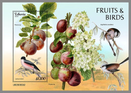 LIBERIA 2023 MNH Fruits & Birds Früchte & Vögel S/S II – OFFICIAL ISSUE – DHQ2421 - Sonstige & Ohne Zuordnung