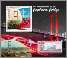 SIERRA LEONE 2023 MNH 50 Years Bosphorus Bridge S/S – OFFICIAL ISSUE – DHQ2421 - Ponts