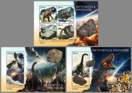 LIBERIA 2023 MNH Meteorites & Dinosaurs Meteoriten & Dinosaurier M/S+2S/S – OFFICIAL ISSUE – DHQ2421 - Prehistorics