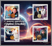SIERRA LEONE 2023 MNH Stephen Hawking Physicist Physiker M/S – OFFICIAL ISSUE – DHQ2421 - Física