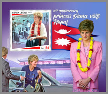 SIERRA LEONE 2023 MNH Princess Diana In Nepal Prinzessin Diana S/S – OFFICIAL ISSUE – DHQ2421 - Familles Royales