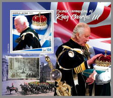 SIERRA LEONE 2023 MNH King Charles III. 2nd Coronation 2. Krönung S/S – OFFICIAL ISSUE – DHQ2421 - Familias Reales