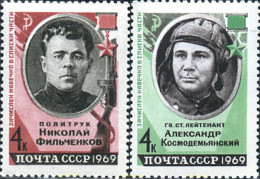 270006 MNH UNION SOVIETICA 1969 HEROES DE LA UNION SOVIETICA - ...-1857 Vorphilatelie