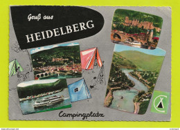 Bade Wurtemberg Gruss Aus HEIDELBERG Campingplatz En 1963 Illustrateur ? Tentes Camping - Heidelberg