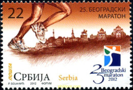 278677 MNH SERBIA 2012 MARATHON DE BELGRADO - Servië