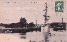 Harfleur - Le Depart Du Yacht " Apache "  -  CPA °J - Harfleur