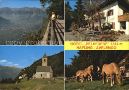 72455872 Hafling Hotel Belvedere Kirche Pferde  Bozen Suedtirol - Other & Unclassified