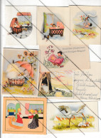 Lot De 9 Souvenirs De Naissance - Carte De Félicitations - EUPEN Et Raeren ( Pc )  ( B374) - Images Religieuses