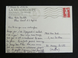 SAINT FRANCOIS - GUADELOUPE - FLAMME MUETTE SUR MARIANNE BRIAT - ILET MERIDIEN - Mechanical Postmarks (Advertisement)