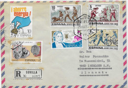 Postzegels > Europa > Spanje> Aangetekende Brief  Met 6 Postzegels  (17988) - Altri & Non Classificati