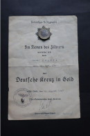 Rare Diplôme Médaille Colonel Allemand  696  Grenadier Régiment Mort Au Combat  Autographe - 1939-45
