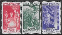 Italia Italy 1935 Regno Milizia Quarta 3val Sa N.380-382 Nuovo MH * - Mint/hinged