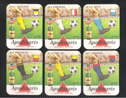 18 Bierviltjes - Sous-bock - Bierdeckel  APOLLINARIS - Voetbal Seizoen 1991  18 Stuks - Compleet (B 149) - Portavasos