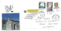 Letter To Saint-Denis (La Réunion Island) , From Andorra, During Epidemic Covid-19, Return To Sender, 2 Pictures - Covers & Documents