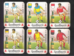 18 Bierviltjes - Sous-bock - Bierdeckel  APOLLINARIS - Voetbal Seizoen 1986  18 Stuks - Compleet (B 150) - Bierdeckel