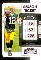 34 Aaron Rodgers Green Bat Packers - Panini Contenders Season Ticket Football US NFL 2021 - Autres & Non Classés