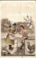 Carte -  Enfants  , Chien , Coq     AQ762 - Scene & Paesaggi