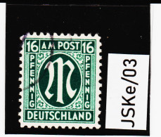 JSKe/03 DEUTSCHLAND AMERIKANISCHE BRITISCHE ZONE Deutscher Druck 1945  Michl 25 Gestempelt - Usados