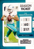 60 Tua Tagovailoa Miami Dolphins - Panini Contenders Season Ticket Football US NFL 2021 - Sonstige & Ohne Zuordnung