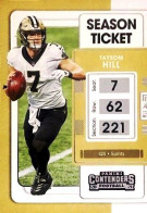 72 Taysom Hill New Orleans Saints - Panini Contenders Season Ticket Football US NFL 2021 - Other & Unclassified