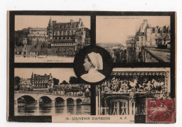 AMBOISE * INDRE & LOIRE * SOUVENIR DE * MULTIVUES * COIFFE * Carte N° 10 * édit. A. Papeghin, Tours - Amboise