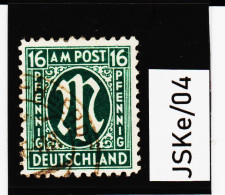 JSKe/04 DEUTSCHLAND AMERIKANISCHE BRITISCHE ZONE Deutscher Druck 1945  Michl 25 Gestempelt - Used