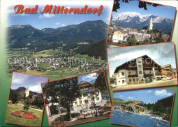 72454722 Bad Mitterndorf Panorama Kirche Park Brunnen Schwimmbad Gasthaus Bad Mi - Sonstige & Ohne Zuordnung