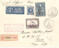 TP304-207-TPA 5 S/L.recommandée Avion 1er Vol Belgique-Congo Henquet TP Collection Liège Obl.BXL 4/12/1930 > Congo Belge - Briefe U. Dokumente