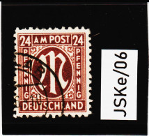 JSKe/06 DEUTSCHLAND AMERIKANISCHE BRITISCHE ZONE Deutscher Druck 1945  Michl 27 Gestempelt - Used