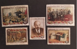 1954. 30 Todestag Von Wladimir Lenin. Mi: 1696-700. - Unused Stamps