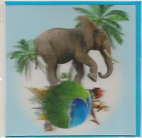 CARTE NEUVE+ ENVELOPPE SYSTEME 3 D THEME ELEPHANT - Móviles (animadas)