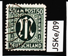 JSKe/09 DEUTSCHLAND AMERIKANISCHE BRITISCHE ZONE Deutscher Druck 1945  Michl 32 Gestempelt - Used